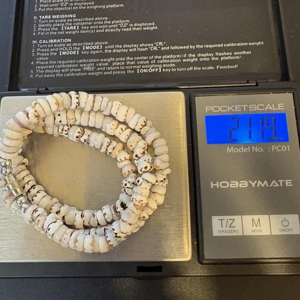 Authentic Hawaiian Puka Shell Necklace Tiger Cone Shells Hawaii Surfer 18